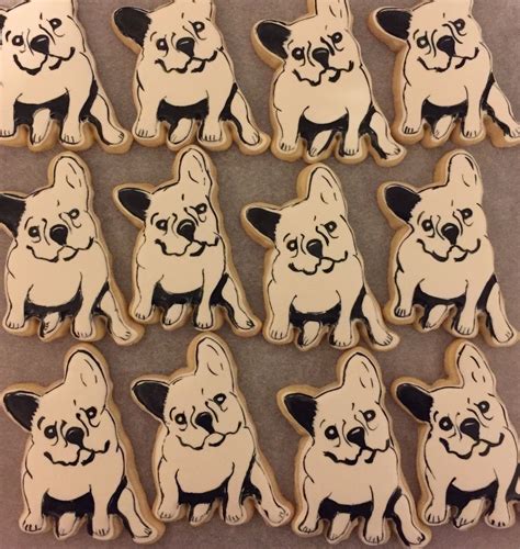 French Bulldogs Dog Cookies Iced Cookies Frenchie Lovers Horchata