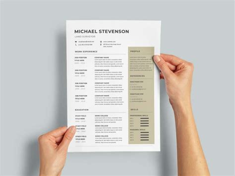 Free Land Surveyor Cvresume Template By Andy Khan On Dribbble