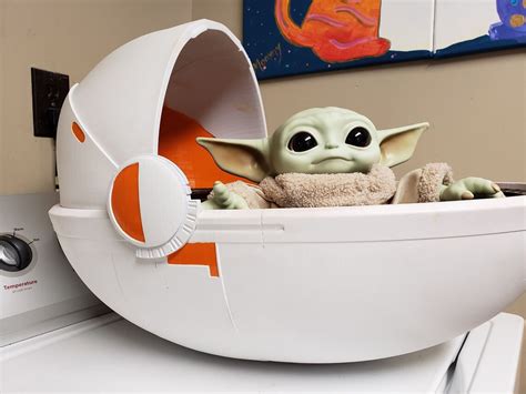 3d Printed Baby Yoda Hover Pod Pram 100 Size Kitunpainted Etsy Canada