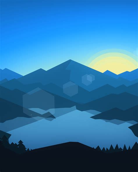 4000x5000 Resolution Forest Mountains Sunset Cool Weather Minimalism