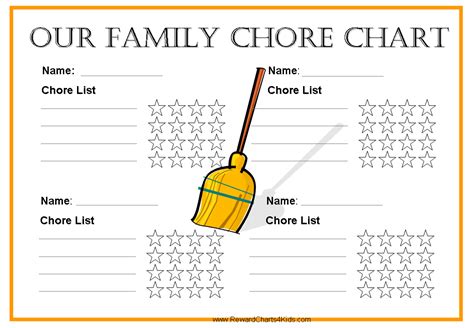 Free Printable Chore Charts For Multiple Children Chore Chart Kids