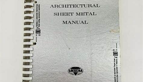 Vintage Architectural Sheet Metal Manual 1977 SMACNA 2nd Second Edition