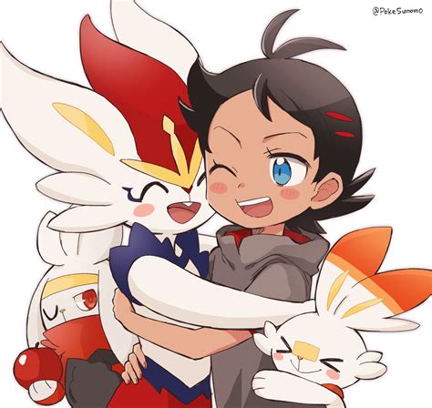 Scorbunny Goh Cinderace And Raboot Pokemon And 2 More Drawn By