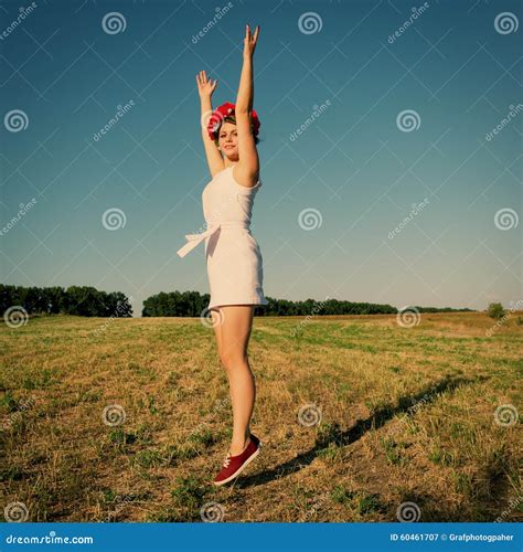Girl Jumped Stock Image Image Of Lifestyle Pretty Happiness 60461707