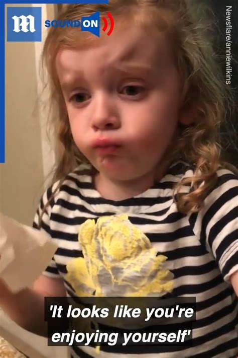 Four Year Old Girl Pretends To Like Moms Cooking This Toddler Is Not