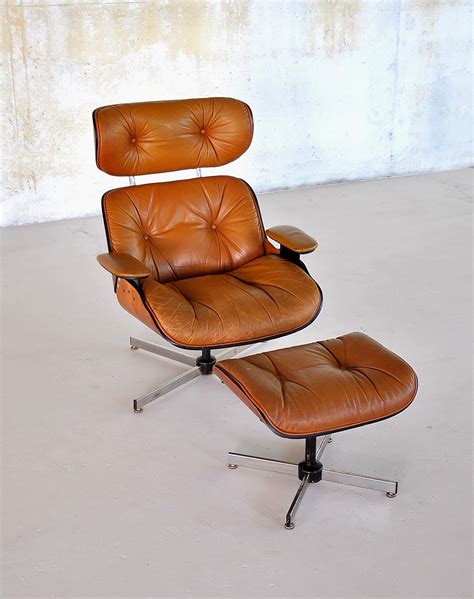 Select Modern Plycraft Eames Style Leather Lounge Chair And Ottoman