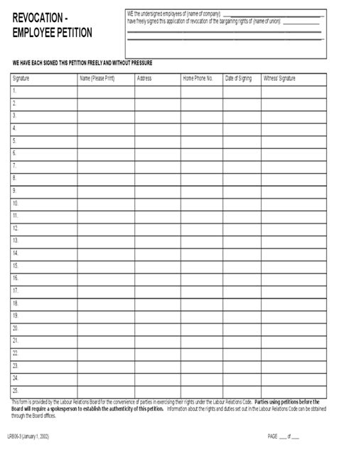 Free Blank Petition Templates