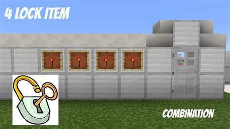 Minecraft Tutorial Item Frame Combination Lock Youtube