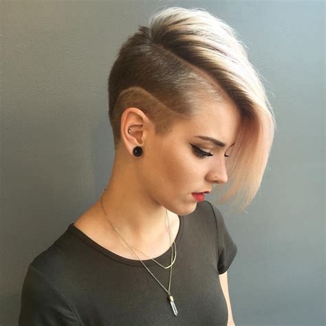 The smiling beauty with a long forehead. Short-Listed Coolest Shaved Hairstyles For Women