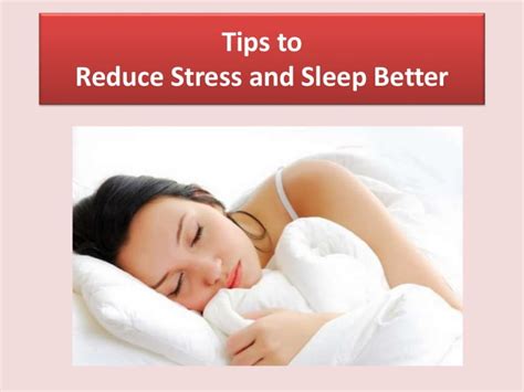 Tips To Reduce Stress And Sleep Better