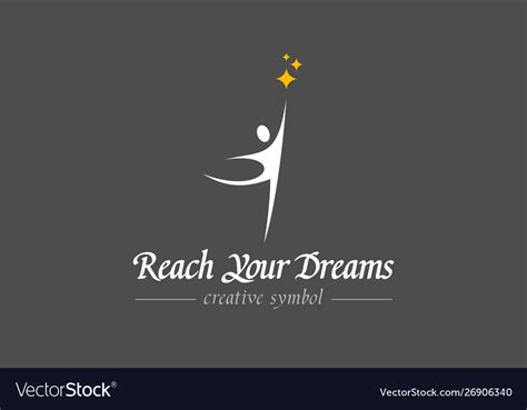 Reach Your Dreams Creative Symbol Concept Success Vector Image