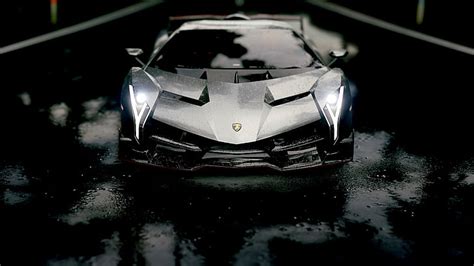 Hd Wallpaper Lamborghini Aventador Roadster Rain Drops Silver