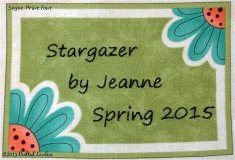 Quilt Label Daisies Custom Made Hand Embroidered Etsy