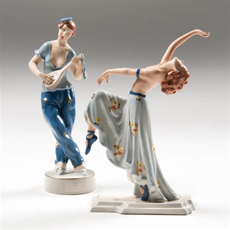 Royal Dux Porcelain Figures Lot Of Two Cowan S Auction Hot Sex Picture