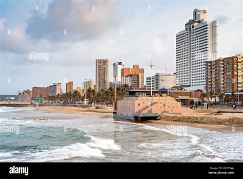 Durban South Africa August 17 2015 The Golden Mile Promenade From