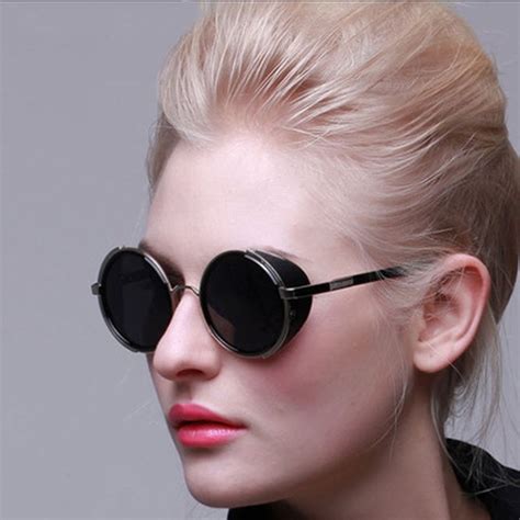 Goggles Vintage Retro Blinder Steampunk Sunglasses 50s Round Glasses Mirror Lenses Men S