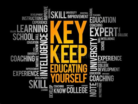 Key Keep Educating Yourself Acronym Education Concept Background