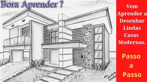 aprenda a desenhar esta linda casa moderna c 02 pontos de fuga passo a passo youtube