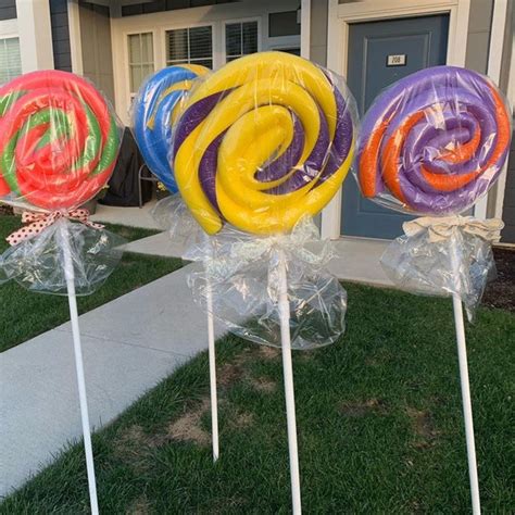 Set Of 4giant Candygiant Lollipop Candy Props Giant Etsy