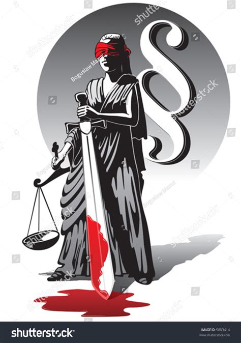 Blind Lady Justice Vector Stock Vector 5803414 Shutterstock