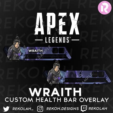 Apex Legends Wraith Custom Health Bar Overlay For Streaming Etsy