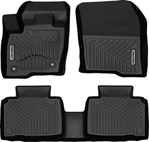 Oedro Floor Mats Compatible For 2015 2022 Ford Edge Unique Black Tpe