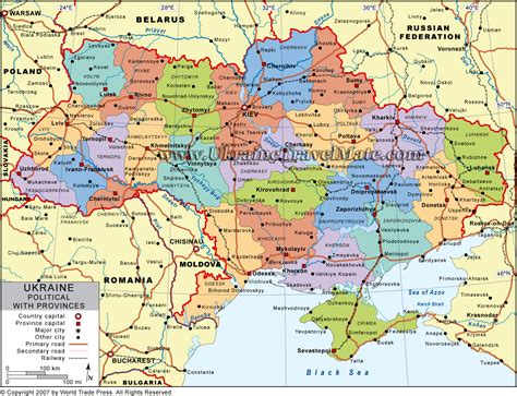 Ukraine Map Clickable Maps Of Ukrainian Cities And Towns From