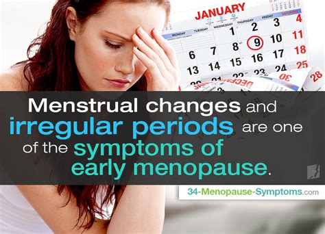 Early Menopause Symptoms Entering Menopause