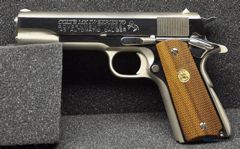 Colt Series 70 Government Model Nickel For Sale