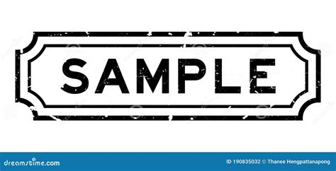 Grunge Black Sample Word Rubber Business Stamp On White Background