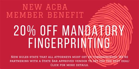 New Member Benefit Discount On Fingerprinting Alameda County Bar