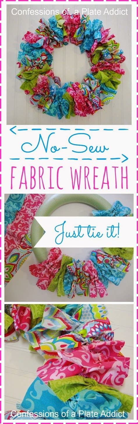 How To Make An Easy No Sew Fabric Wreath New Craft Works