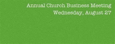 Annual Church Business Meeting