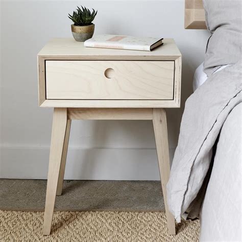 Plywood Bedside Table Scandi Minimalist Style Nightstand Etsy
