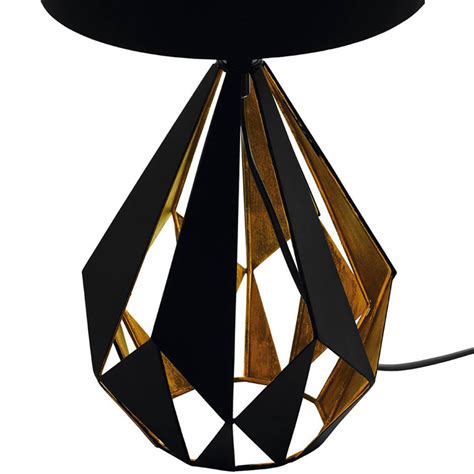 Eglo Carlton 5 Black And Copper Geometric Table Lamp Wilko