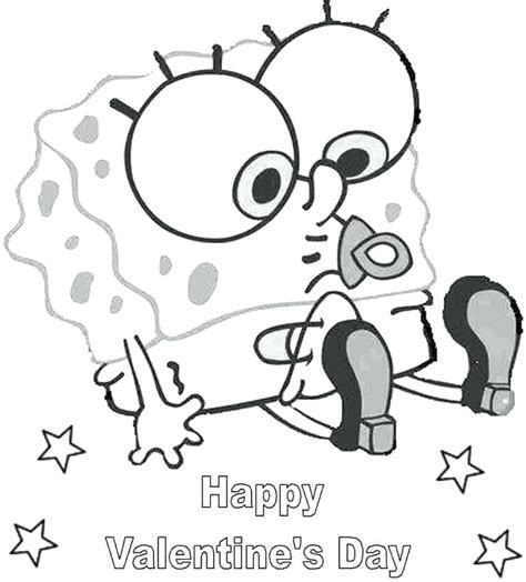 Spongebob Valentines Day Coloring Pages At Getcolorings