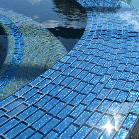 Blue 1 X 2 Pool Tile Gg82348b17 Mosaic Glass Tile Aquablu Mosaics