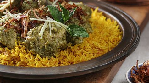 Green Herb And Chilli Chicken With Turmeric Rice Pilaf Recipe