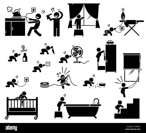 Safety Hazard At Home For Children Stock Vector Image And Art Alamy