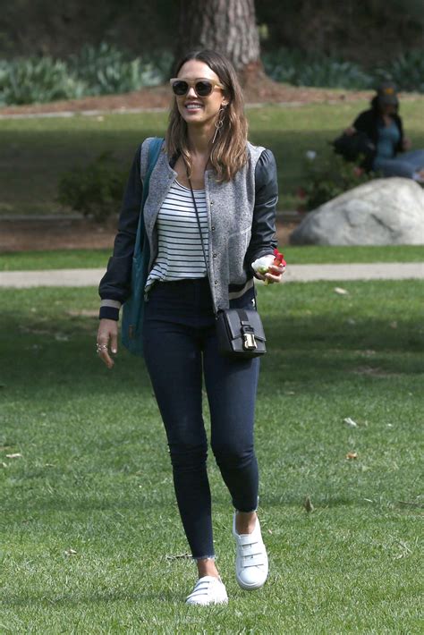 Jessica Alba In Jeans At A Park 03 Gotceleb