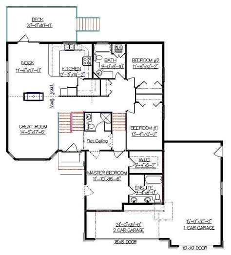 Bi Level House Plan With A Bonus Room 2010539 By E Designs House