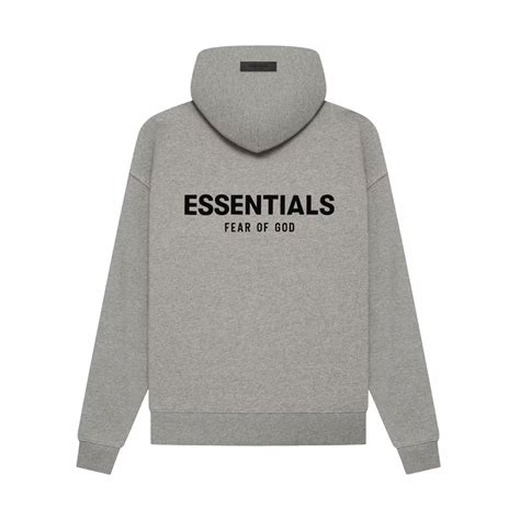 fog essentials hoodie ss22 dark oatmeal plus
