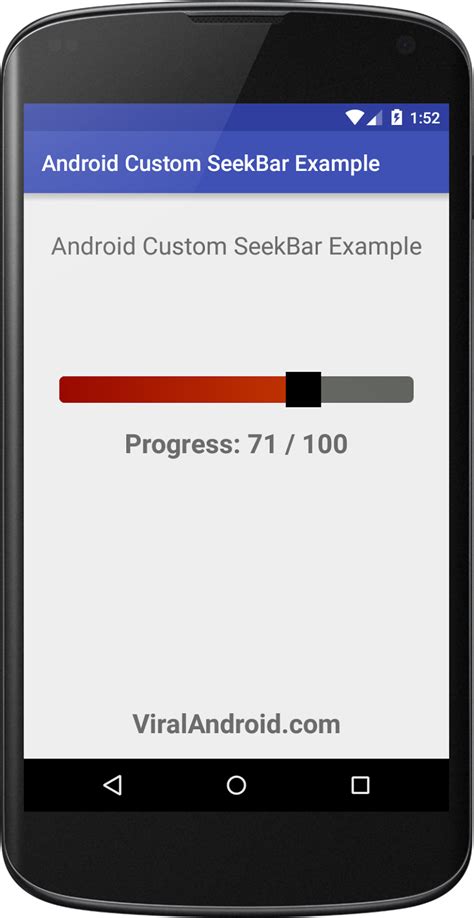 Check whether java is already installed on your system via the following command. Android Custom SeekBar Example | Viral Android - Tutorials ...