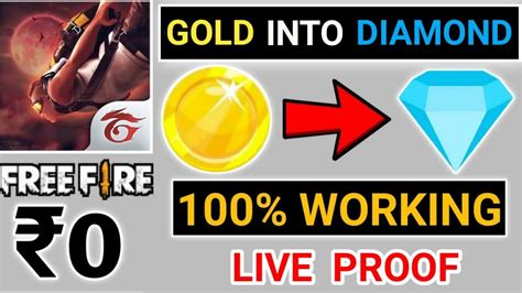 How To Convert Gold Coins Into Diamonds In Free Fire Get 100