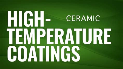 Rie High Temperature Ceramic Coatings Youtube