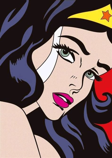 Wonderwoman Pop Art Comic Pop Art Drawing Lichtenstein Pop Art