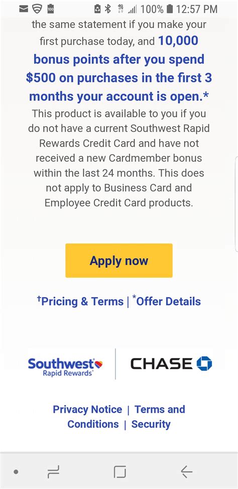 Exclusive benefits for rapid rewards® performance business credit card: Eligible Promotion - $200 credit on credit card st ...