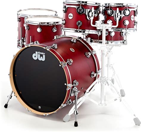 Dw Satin Oil Rock Set Cherry Ssc Drums Drums Beats Drum Kits