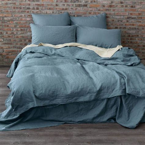 Give Your Room A True Haven Of Serene And Sophistication With This French Blue Linen Duvet Cover