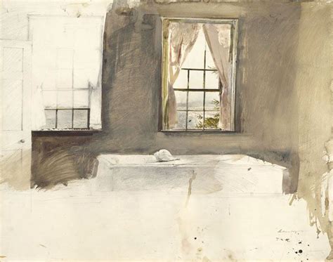 Andrew Wyeth Her Room Study 1963 Watercolor And Pencil On Paper